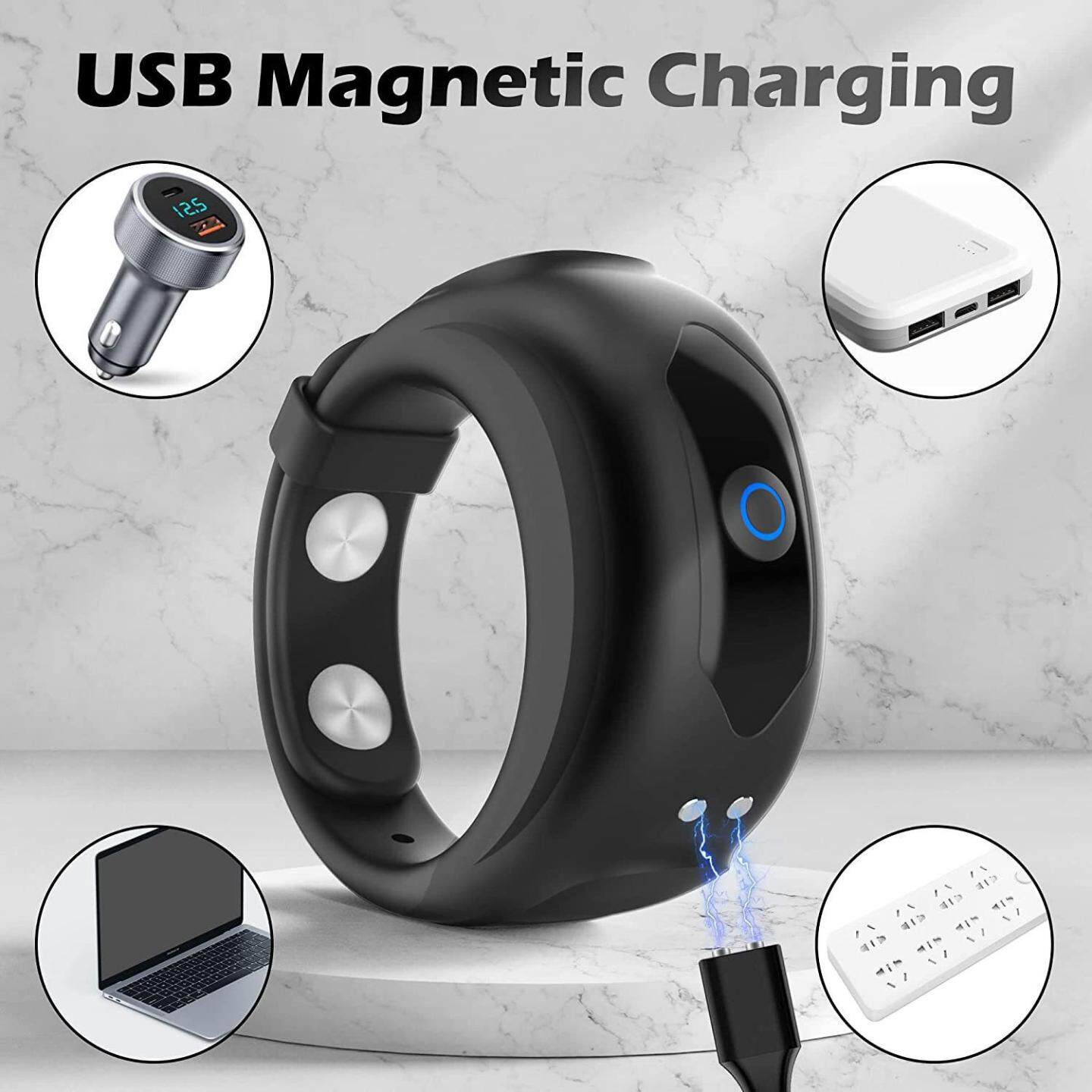CUSB magnetic charging watch  frequency vibration lock ring