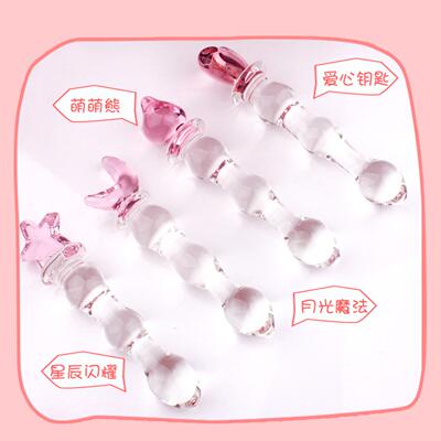 CFairy Crystal Ice Fire Stick Fun Back Court Anal Plug Pull