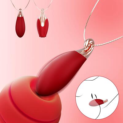 CRose Dolphin Water Drops Vibrator Necklace Pendant with Nec