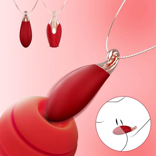 CRose Dolphin Water Drops Vibrator Necklace Pendant with Nec