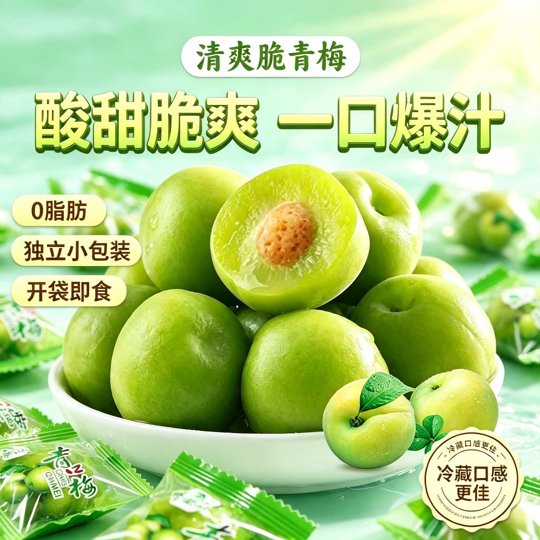 【脆青梅】独立包装装福建特产青口梅青云梅超酸超脆果干休闲零食