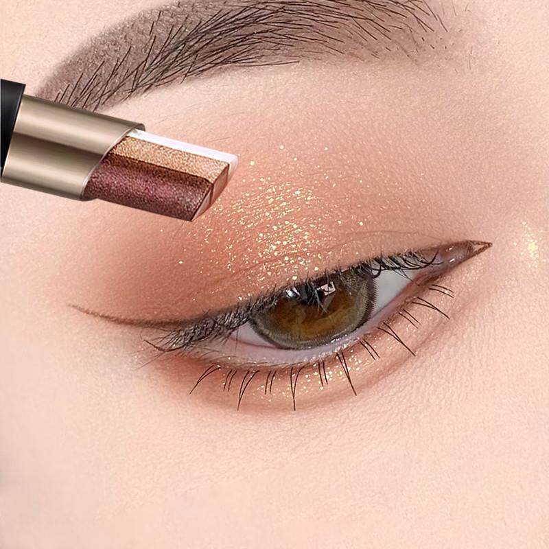 懒人三色眼影棒防水耐汗一抹成型大地色桃色眼影眼影笔卧蚕通用