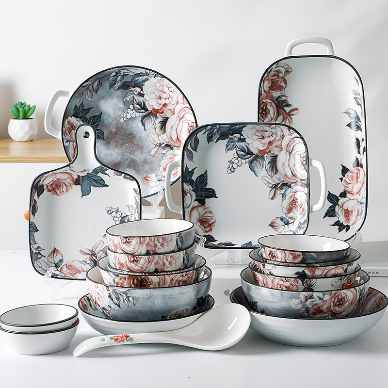 陶瓷北欧风可微波炉餐具套装