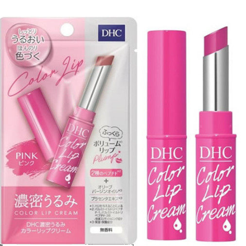 DHC浓密润色有色润唇膏粉色1.5克装红润颜色光泽免受干燥嘴唇丰满