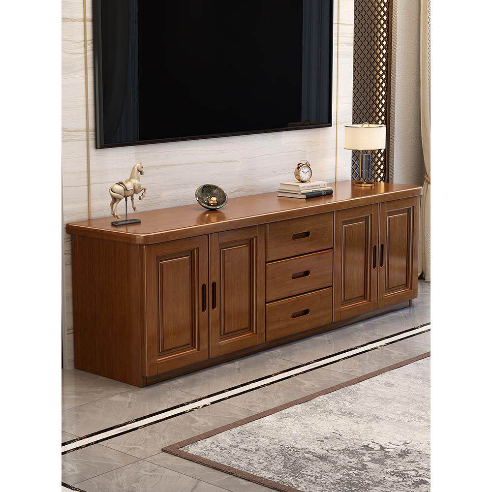 实木电视柜现代中式储物柜小户型客厅电视机柜茶几组合卧室收纳柜