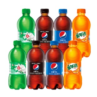 百事可乐300ml迷你小瓶装 七喜美年达汽水无糖碳酸饮料夏天水饮料