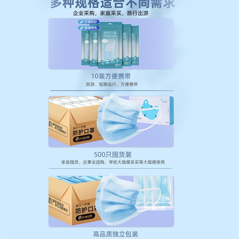 口罩整箱2000只一次性工厂防尘防护白色夏季薄款透气单独包装餐饮