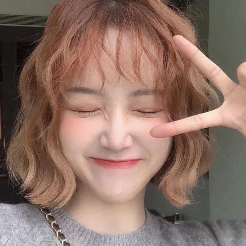 假发女短发空气刘海蛋卷羊毛卷烫蓬松自然少女圆脸短卷发全头套式
