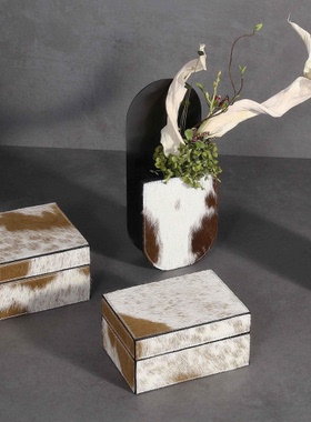 马毛收纳盒香薰样板房摆件