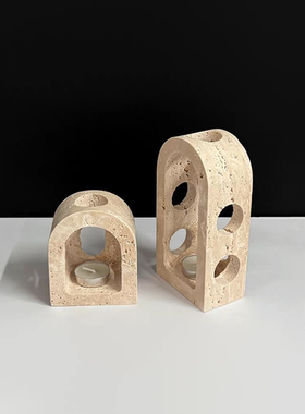 现代简约几何艺术香薰托盘摆件客厅玄关酒店软装家居饰品