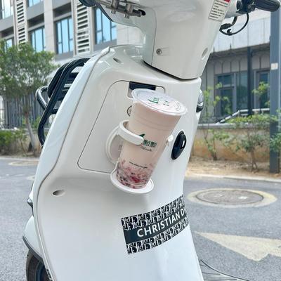 适用于踏板摩托车F125杯架改装折叠免打孔维多利亚本田改装水杯架