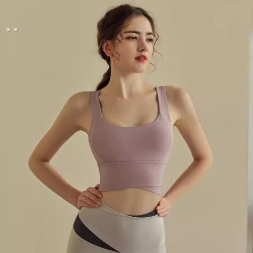 带胸垫瑜伽服防震高强度运动内衣女聚拢文胸跑步健身bra套装