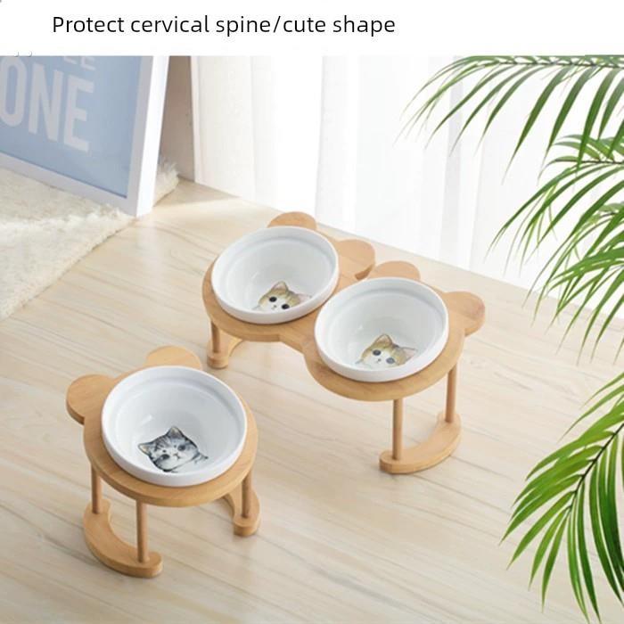 高腿猫碗、保护颈椎猫食碗、斜口猫碗、狗碗、萌猫碗、双碗、宠物