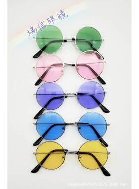 女圆形太子镜司机眼镜夜间驾驶镜复古夜视镜海洋片圆框太阳镜