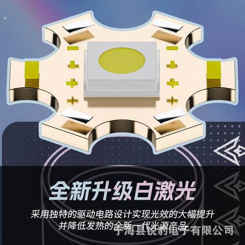 白激光强光超亮手电筒远射超强流明大功率充电输入输出