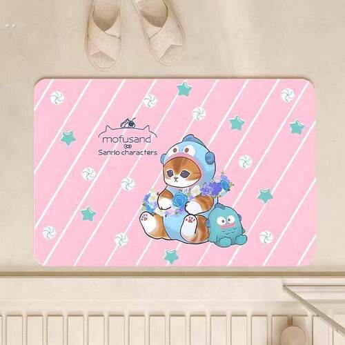 可爱浴室地垫家用吸水速干脚垫子可裁剪耐脏耐磨防滑硅藻泥地垫