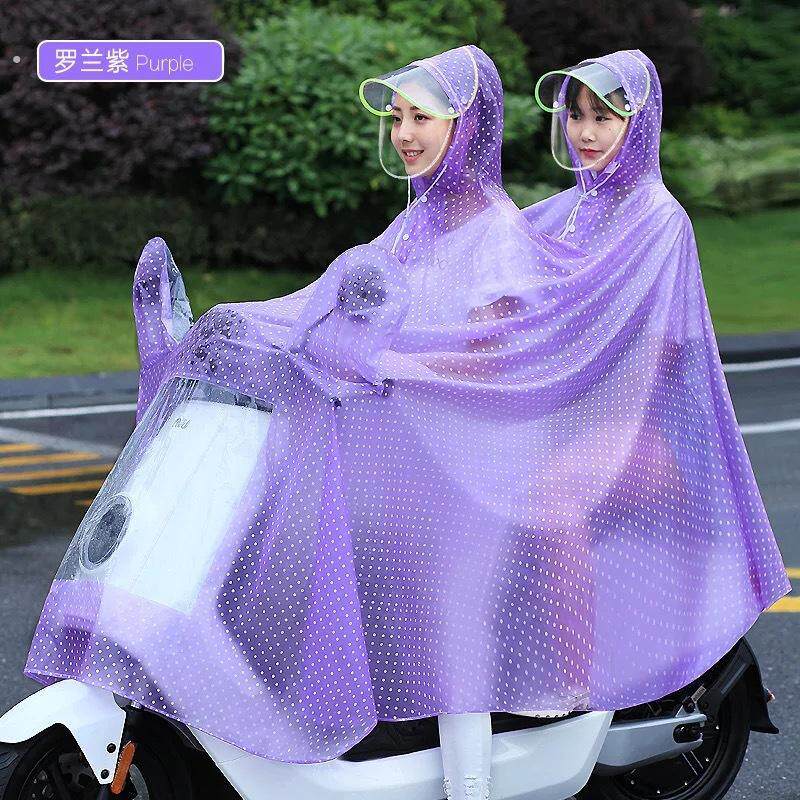 电车专用雨衣双人二轮电动车2人轻薄防霉厚实女款小个子简便实用