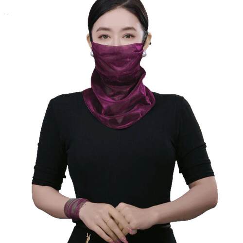防晒面纱冰丝全脸遮阳丝巾女春夏季面罩口罩围脖护颈春夏薄款透气