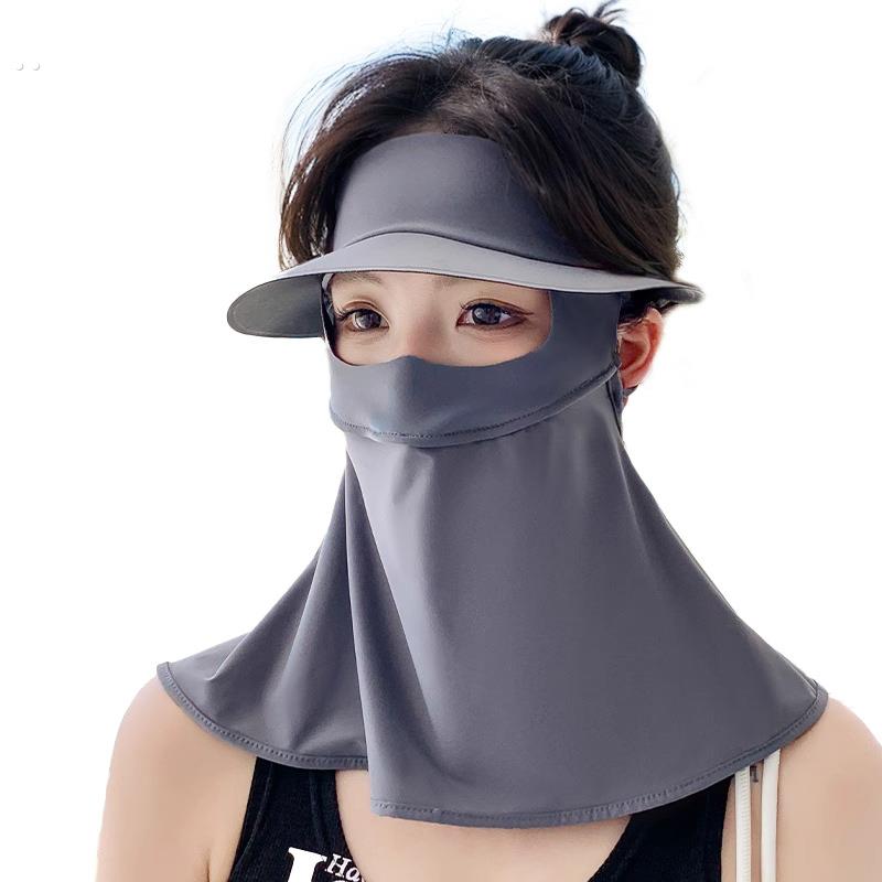 全脸防晒冰丝面罩帽子一体护颈遮阳防紫外线女新款夏季脸基尼口罩