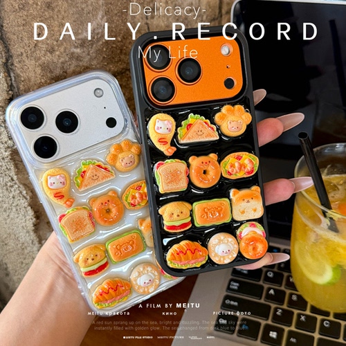可爱创意立体食物适用三星手机壳