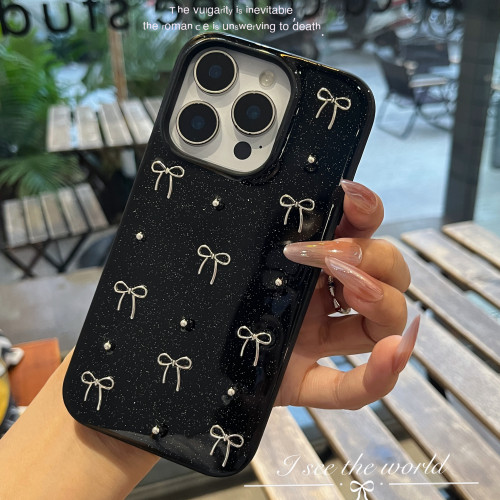 ins金属钢珠蝴蝶结vivo手机壳女