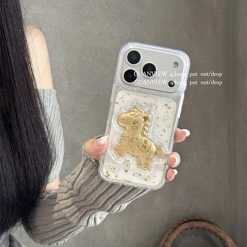 金箔马上有钱暴富适用三星S25 S24手机壳S22 S21fe S23plus软壳note20 10ultra透明A55滴胶壳A53保护套少女韩