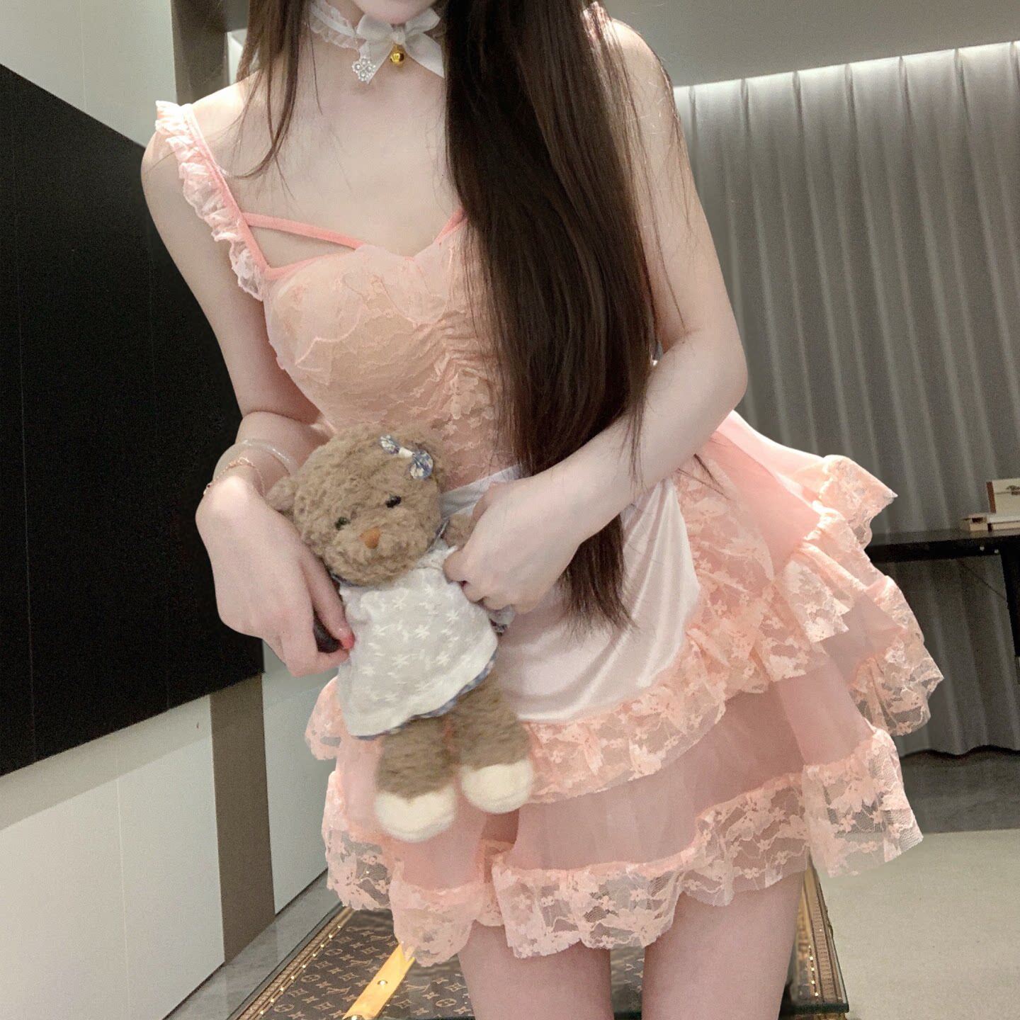 qq内衣高端制服肚兜女睡衣莉萝性感套装女仆裙纯欲情调内衣大码