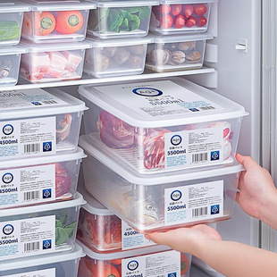 日本冰箱冷冻室抗菌保鲜盒食品级专用双开门冰柜储物整理收纳盒子