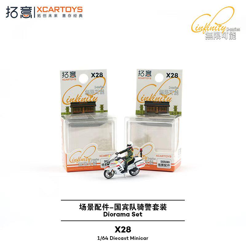 拓意国宾队骑警摩托车套装模型图片