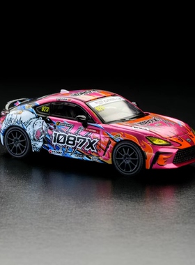 拓意POPRACE合金1/64仿真拉花轿跑收藏摆件微缩丰田GR86赛车模型