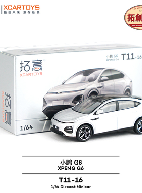 拓意XCARTOYS 1/64 微缩模型合金汽车模型 小鹏G6-新月银