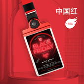 高档金属酒店酒吧KTV员工工作牌透明挂牌胸牌挂绳卡套定制