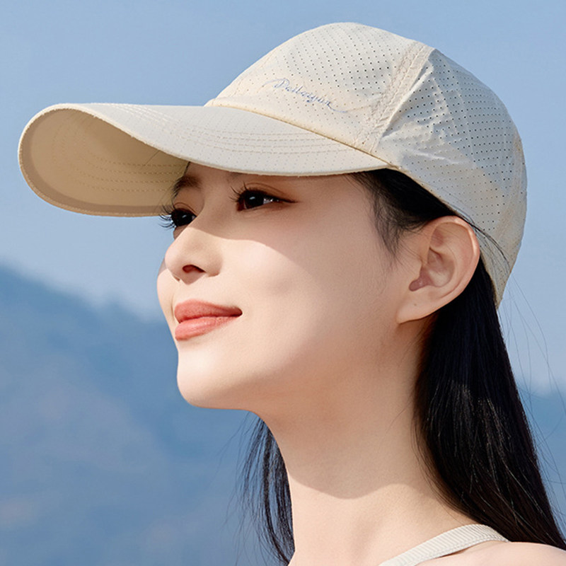 速干棒球帽新款轻薄透气网眼帽子女户外运动跑步遮阳防晒鸭舌帽夏