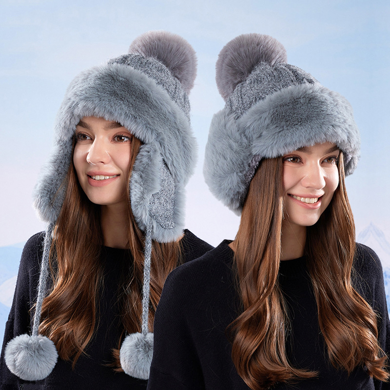 雷锋帽女款防寒护耳保暖加绒加厚