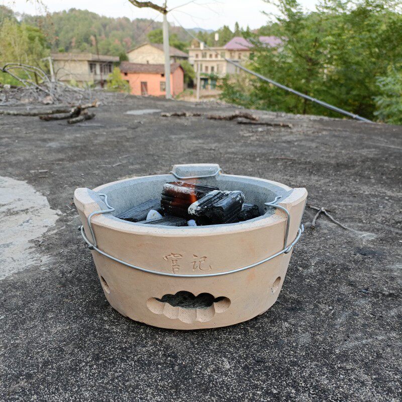 泥炉碳炉港式打边炉室内碳炉家用商用煲汤老式陶土红泥炉烤肉炉子