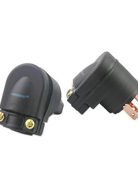 AUDIOSOST音箱L型紫铜电源插头直角7字型90°弯国标美标电源头尾