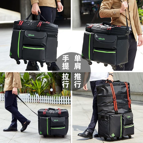 Вместительный и большой универсальный чемодан, телескопический самолет, сумка для путешествий, поворотные колеса