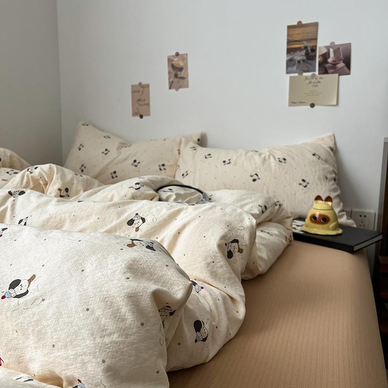 MOCO-TOTOA类纯棉全棉床上四件套2025新款被罩床单被套三件套床笠