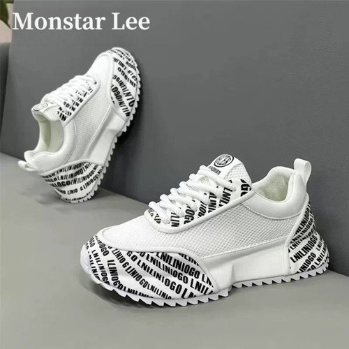 Monstar lee男鞋夏季潮流舒适厚低百搭耐磨防滑网面软底运动鞋