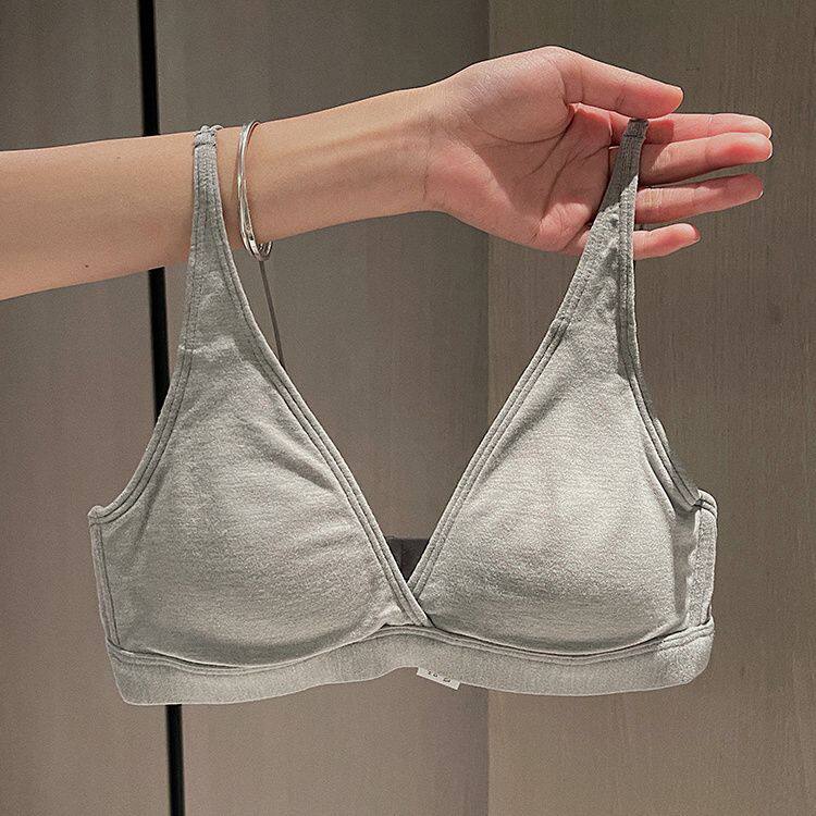 法式三角杯内衣女性感小胸美背夏文胸