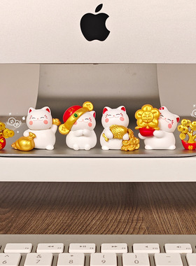 可爱猫咪桌面装饰摆件2026新款办