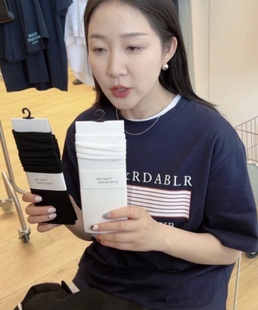 2023年Widelia同款纯色百搭显瘦中通小腿袜袜子女袜袜子堆堆袜子