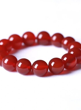 红玉髓玛瑙圆珠手链8-20m