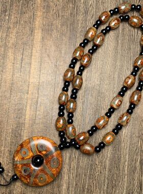 天然西藏真品玛瑙三眼天