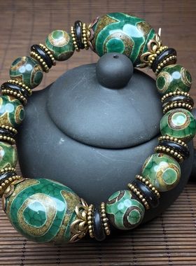 九眼天珠手串一线药师链