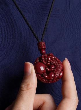 天然朱砂有求必应貔貅吊