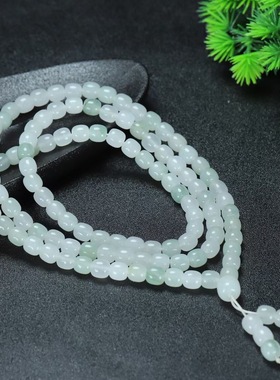 天然金丝玉手链山翠绿色项
