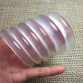 媲美水沫玉手镯石英质高冰玉镯高品质冰种独龙玉扁镯媲美翡翠