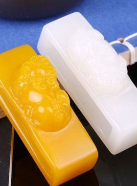 天然和田色白玉腰佩挂件