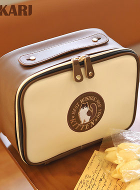 美卡瑞化妆包女便携2025新款高端旅行外出大容量手提分区收纳包包